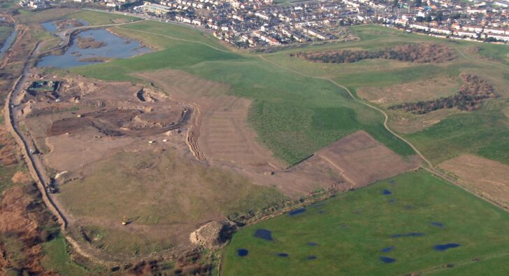Aerial shot of Ingrebourne Hill