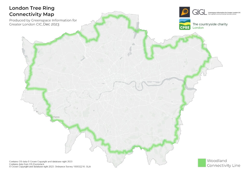 Proposed route of M25 of trees