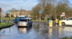 Flooded road, A2, Greenwich, Lewisham, SUDS